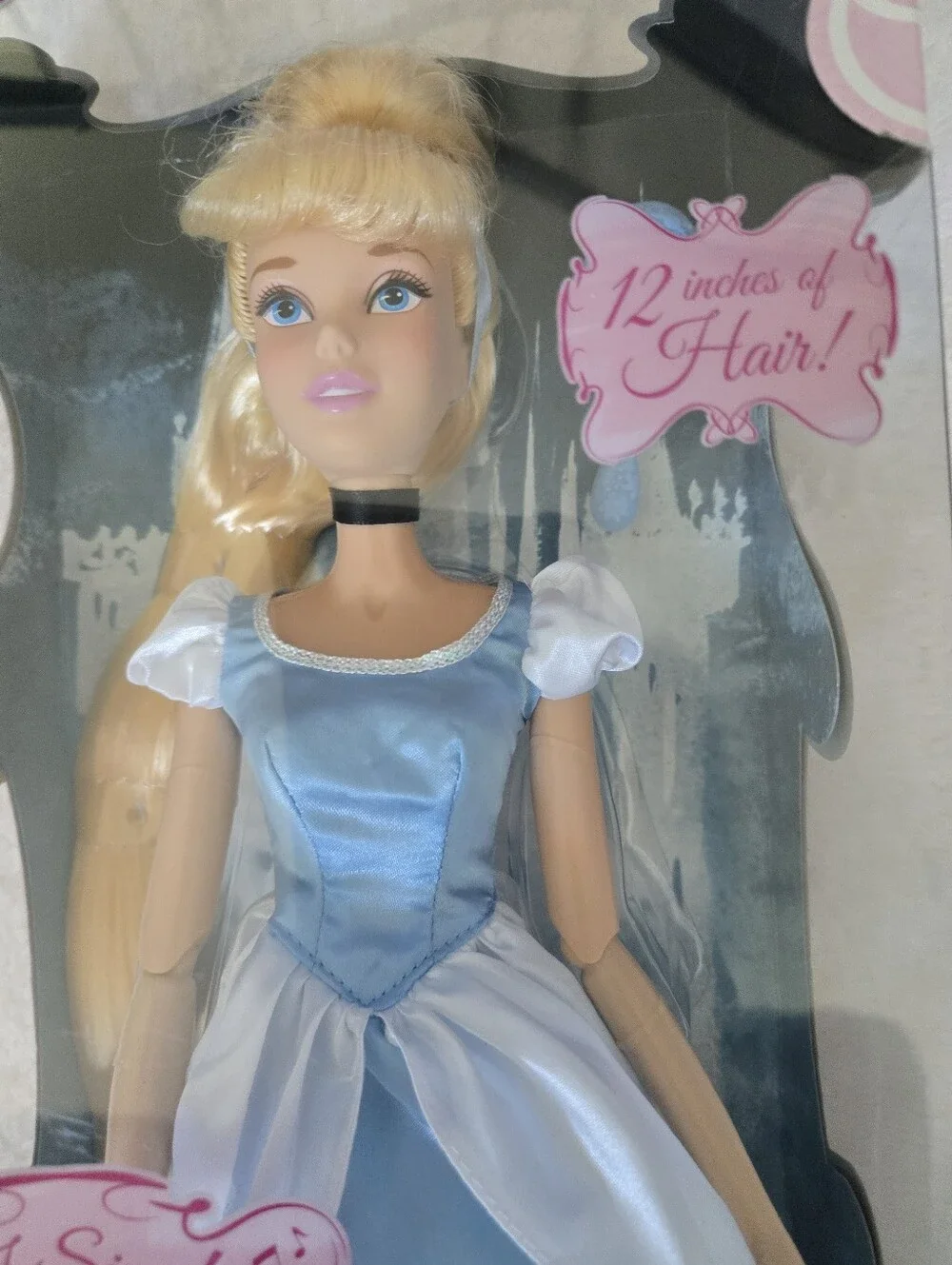 Disney Cinderella Doll in Pastel Blue and White Dress